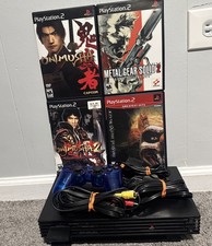 Sony PlayStation 2 Console Bundle Games Twisted Metal  Onimusha 1 2 Tested