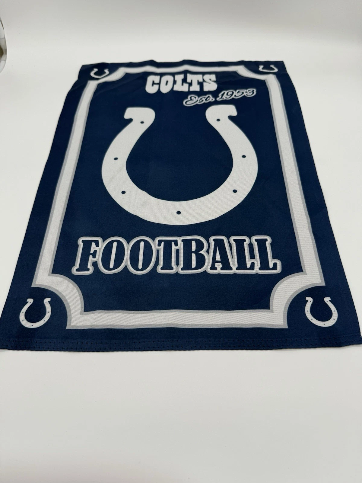 Indianapolis Colts Suede Garden Flag Two Sided 12.5" X 18"