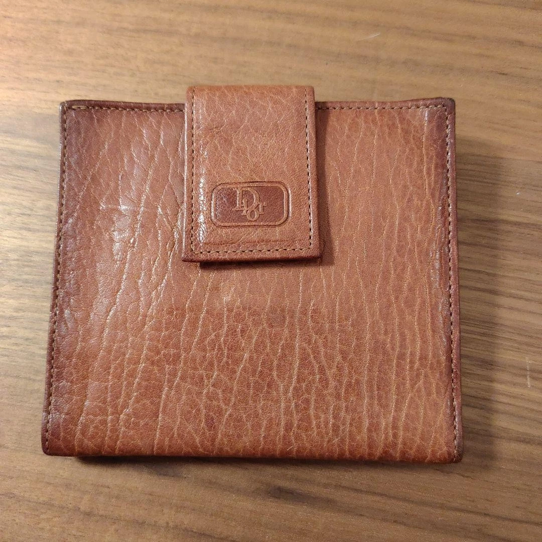 Portefeuille Dior vintage bi pli rangement intérieur