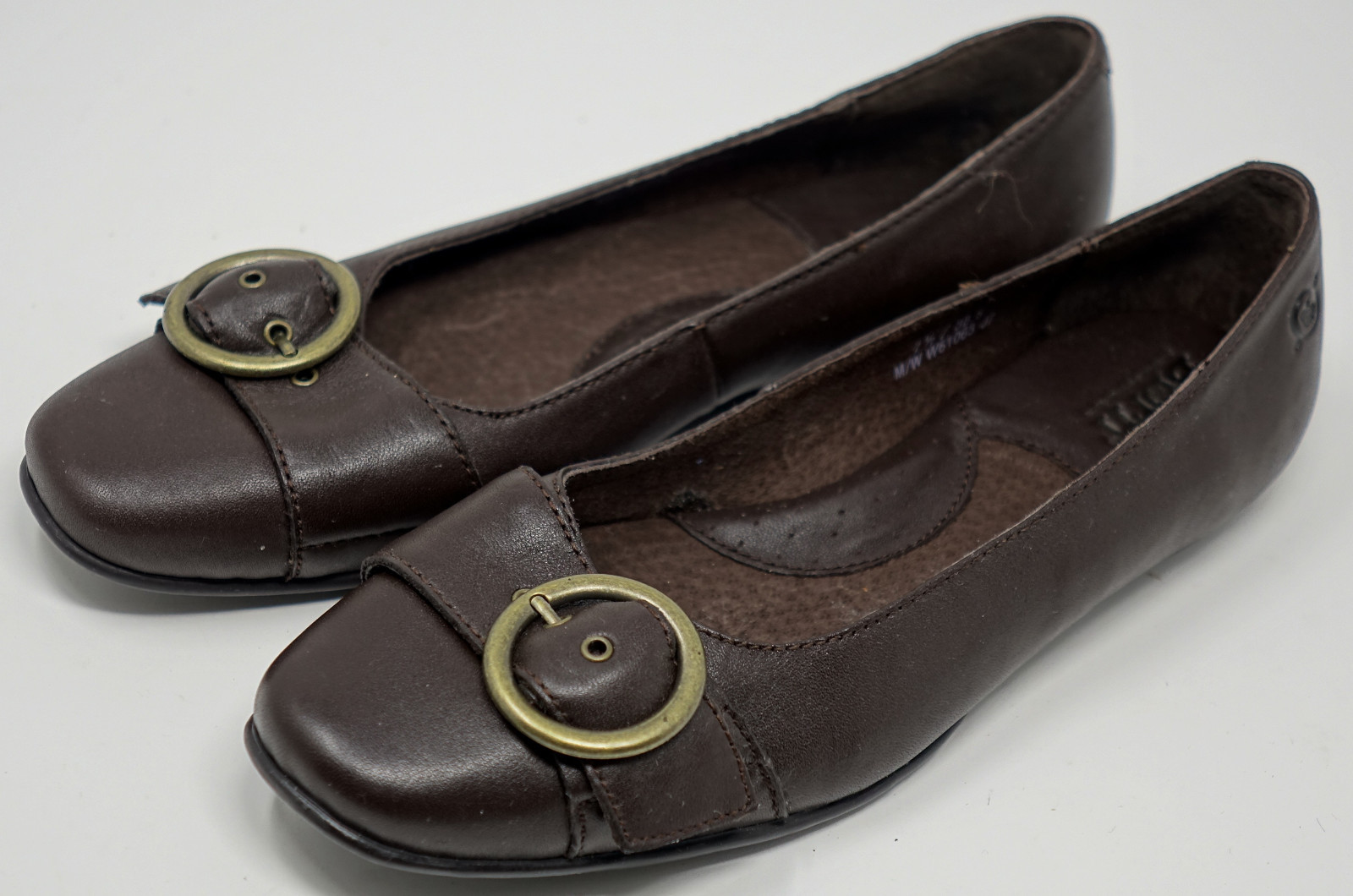 Удобные туфли на плоской подошве из коричневой кожи с пряжкой для новорожденных, женские размеры 6,5, 7,5, 8,5