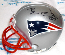 BEN COATES SIGNED NEW ENGLAND PATRIOTS MINI HELMET Ravens - J.S.A. Authenticated