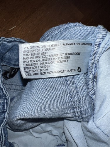 Art Class Girls Jeans Jeggings Size 12 Frayed Ends Unique Pattern Comfy School - Picture 10 of 10