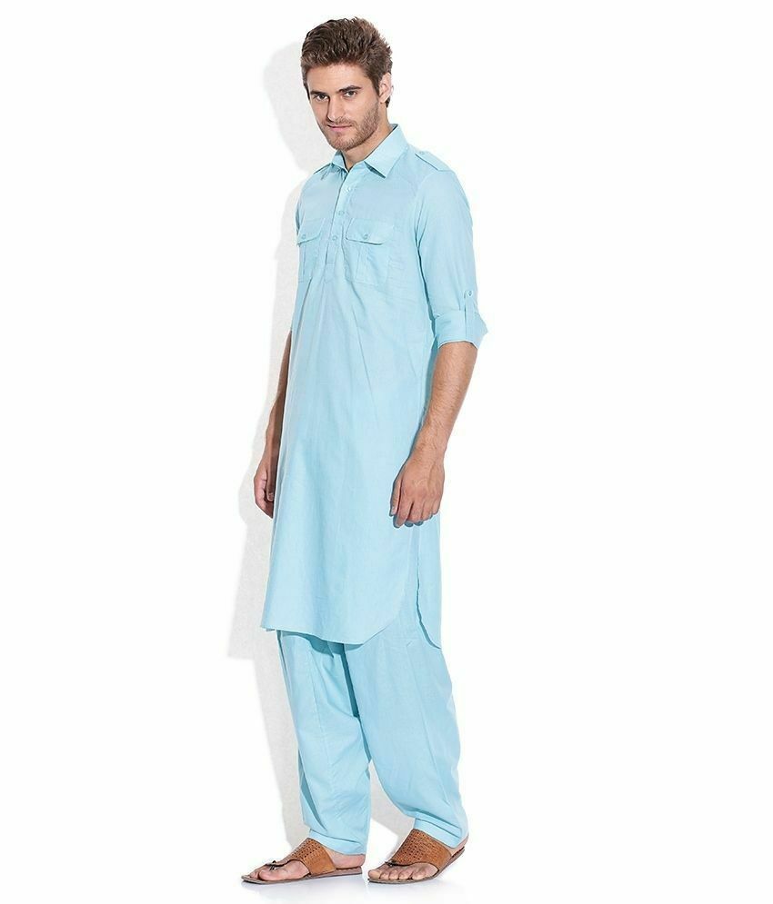 pathani kurta blue