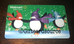 WALMART HOLIDAY PENGUINS ICE SKATING GIFT CARD COLLECTIBLE ...