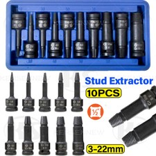 Impact Screw Stud Bolt Extractor 10pc Spiral Socket Set Damaged Bolt Nut Remover
