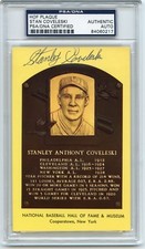 STAN COVELESKI AUTOGRAPH HOF PLAQUE, INDIANS - PSA/DNA CERTIFIED, 012818