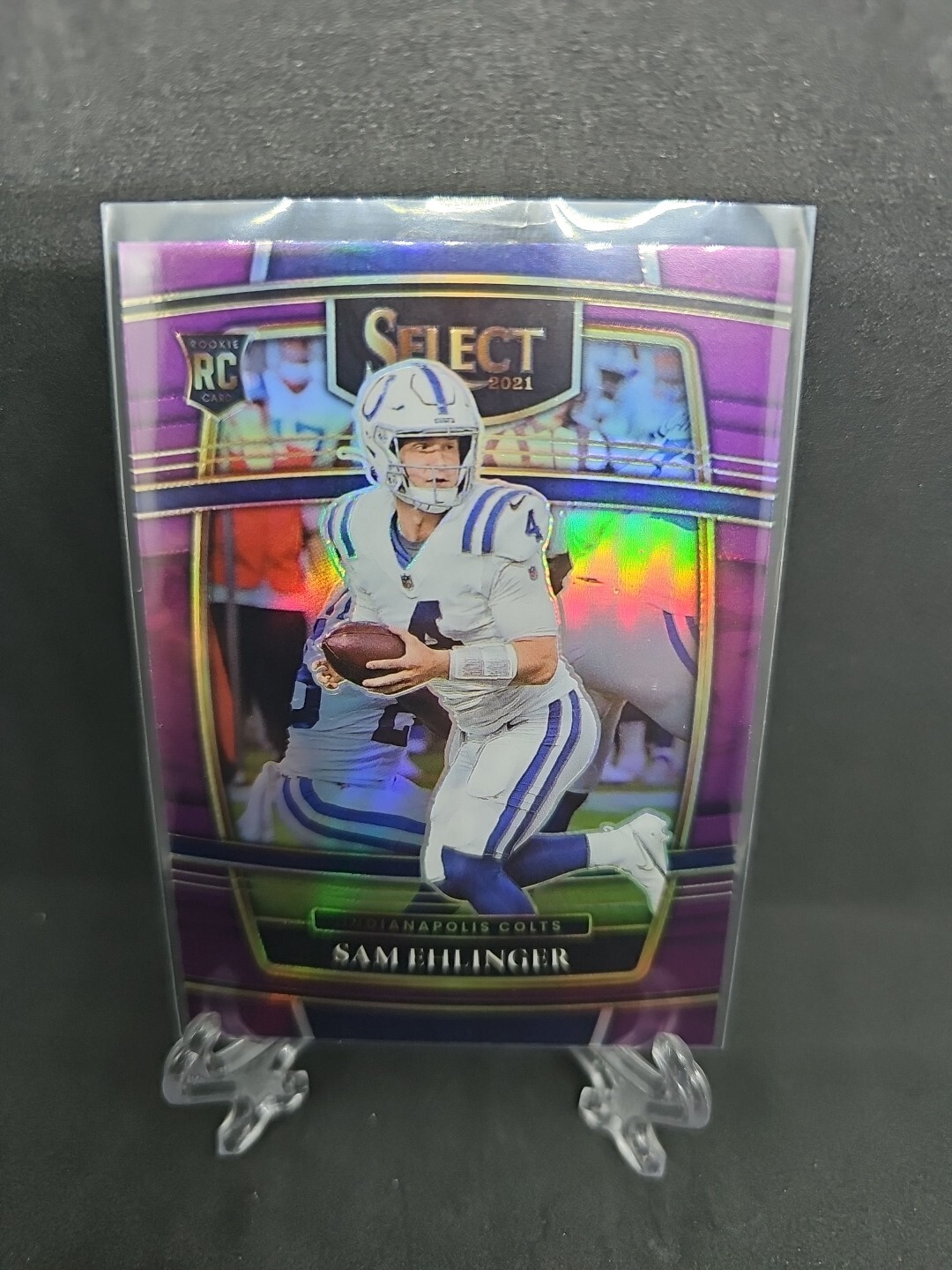 2021 Select Sam Ehlinger Concourse Purple Prizm Rookie Card RC /75 Colts
