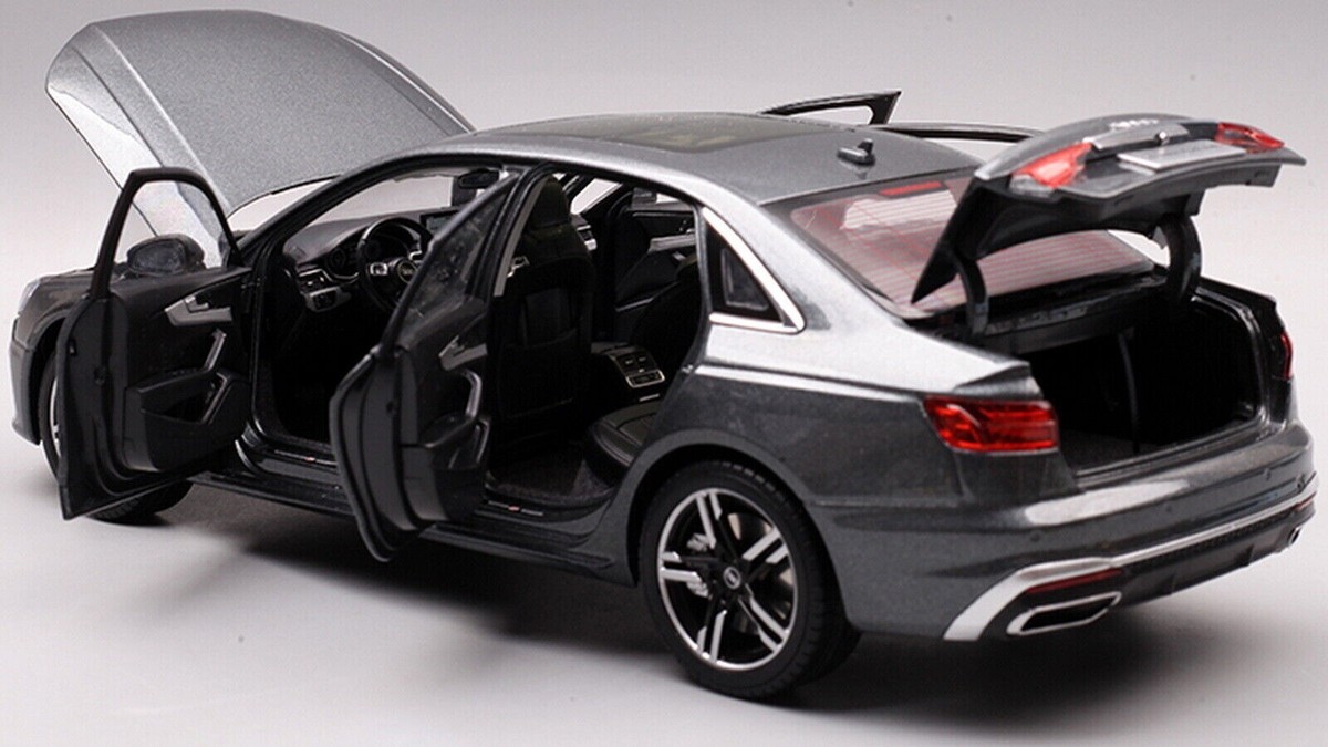 1/18 Scale Audi A4L 2020 Gray Diecast Car Model Toy Collection