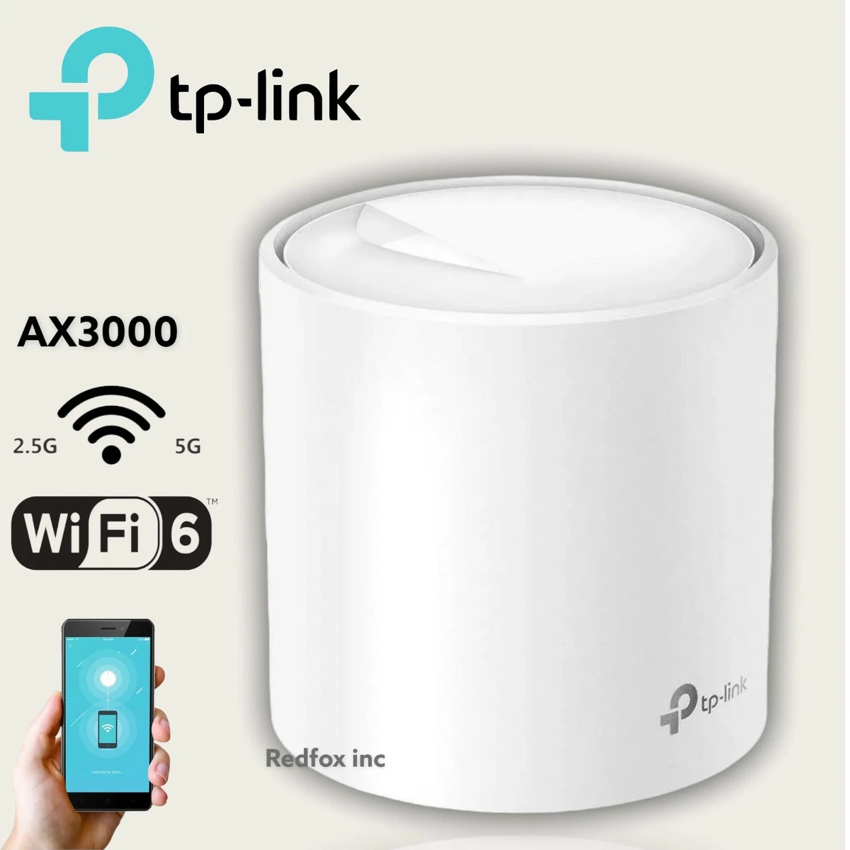 New TP-Link Deco X60 AX3000 Mesh WiFi-6 Wireless Add-On Extender Satellite 1Pack