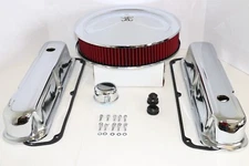 SB Chrysler Chrome Engine Dress Up Kit Valve Covers Washable Air Cleaner 318 340