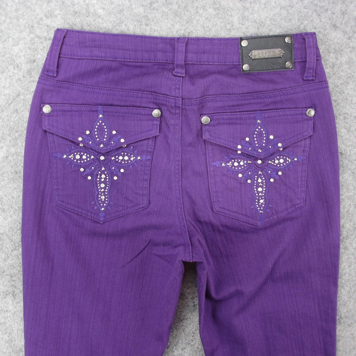 ユ*ネ様 ツムグパンツ　レディースF　　紫 Tu Luxe Jeans Women's 27 Purple Dark Wash Skinny Jeans | eBay