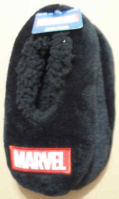 Marvel Black Fuzzy Babba Slipper Socks ~ Size S/M ~ Shoe Size 8-13 ...