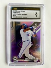 2019 BOWMAN PLAT. PURPLE VLADIMIR GUERRERO JR. RC! 27/250! CSG 9! 1/1! JERSEY #!