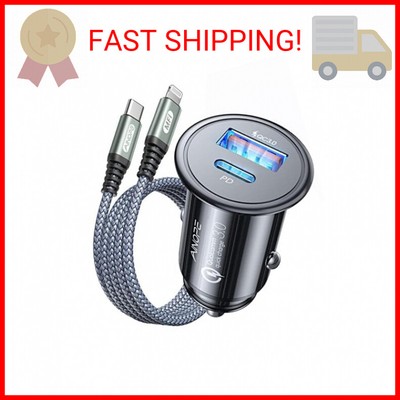 AINOPE for【Apple MFi Certified】 54W iPhone Car Charger Fast Charging Cigarette L