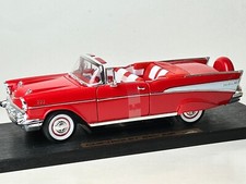 Yat Ming 1:18 Scale Diecast 1957 Chevrolet Bel Air Convertible with Box, Red