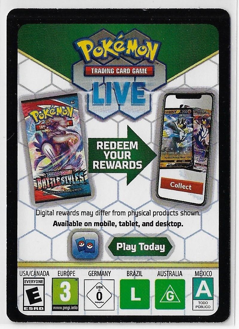 POKEMON PTCGO S&V - Paradox Rift UNUSED Booster ENSV4BST