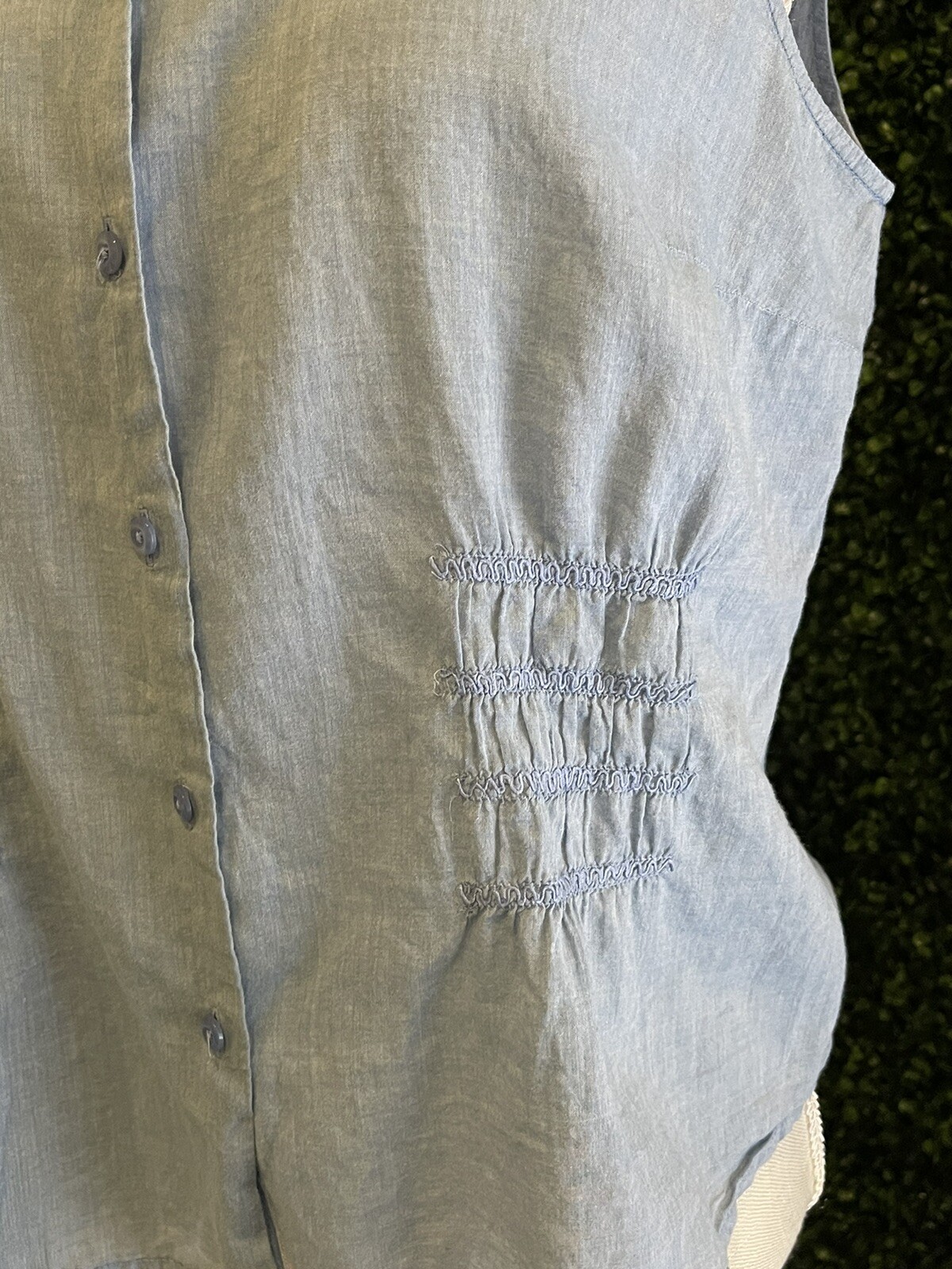 Ann Taylor Loft Blouse button down sleeveless - image 2