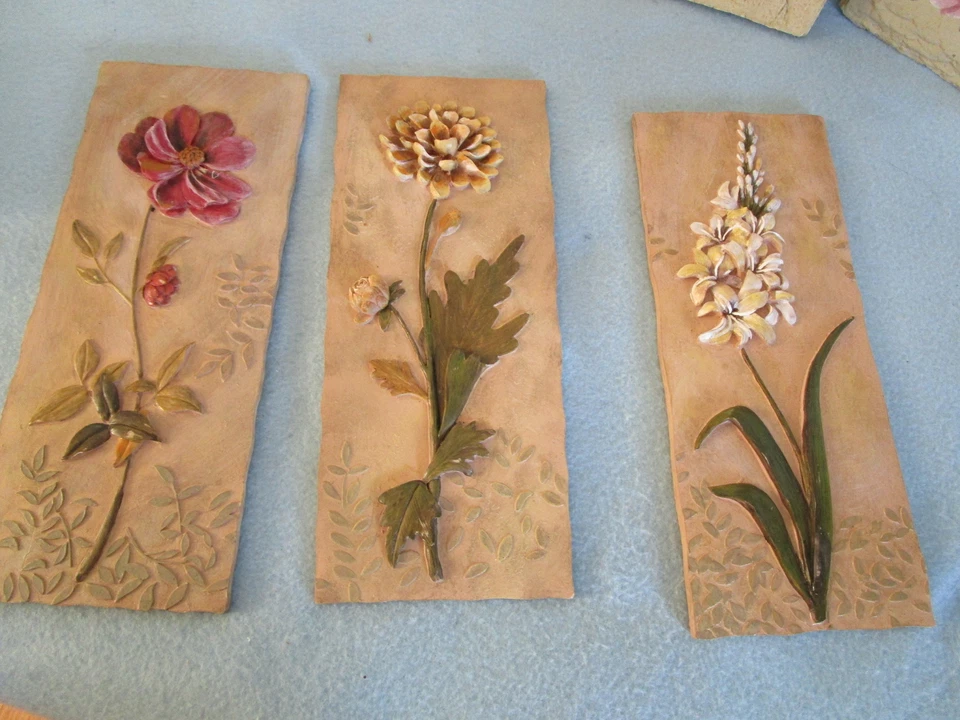 Lote 6 JARRÓN ESPEJO PLAGAS PARED RESINA jardín flores conjunto escultura 3D Foto 3 de 4