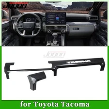 Carbon ABS Center Console Dashboard Cover Trim For Toyota Tacoma 2024+ Interior