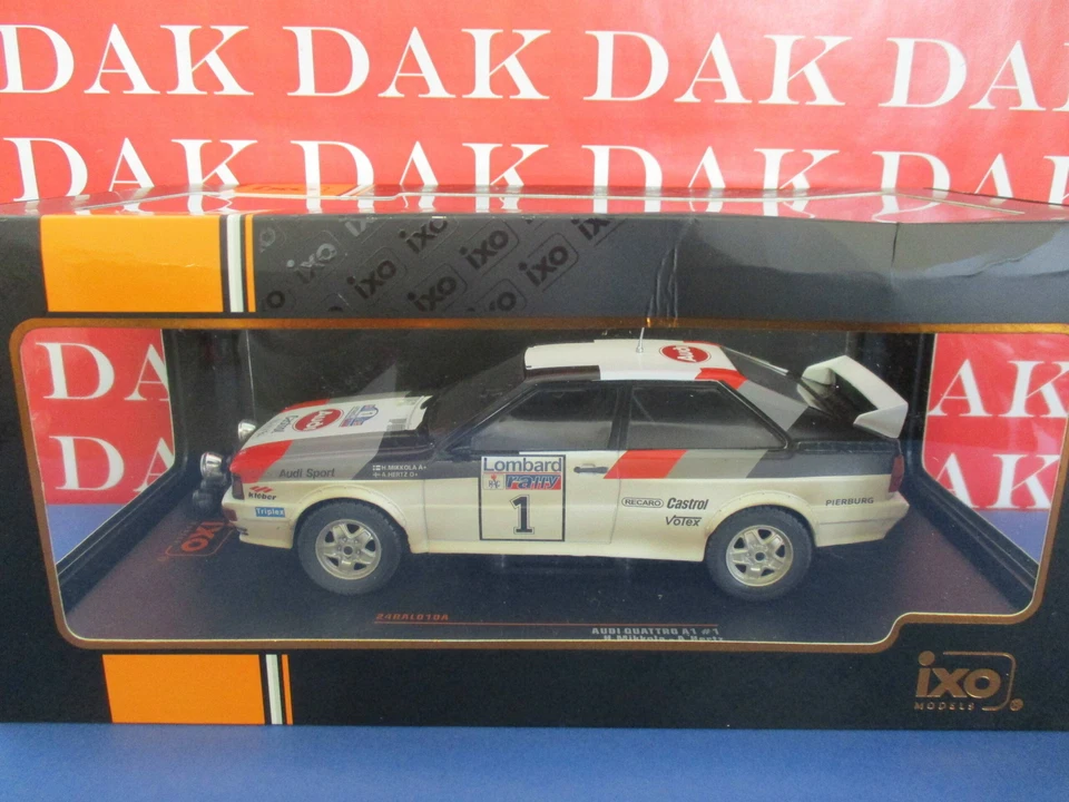 Die cast 1/24 Modellino Auto Audi Quattro A1 Rally RAC 1982 H. Mikkola by Ixo - Immagine 4 di 4