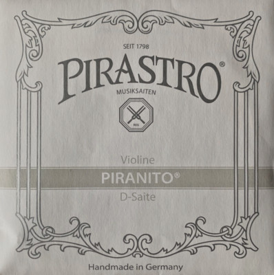 Pirastro Piranito Violine Saite 3/4 und  1/2 Gtröße Ton D Chromstahl Art.Nr 6153