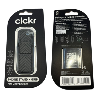 Clckr Universal Stand and Grip Phone Holder Mount for iPhone 14 15 16  Universal