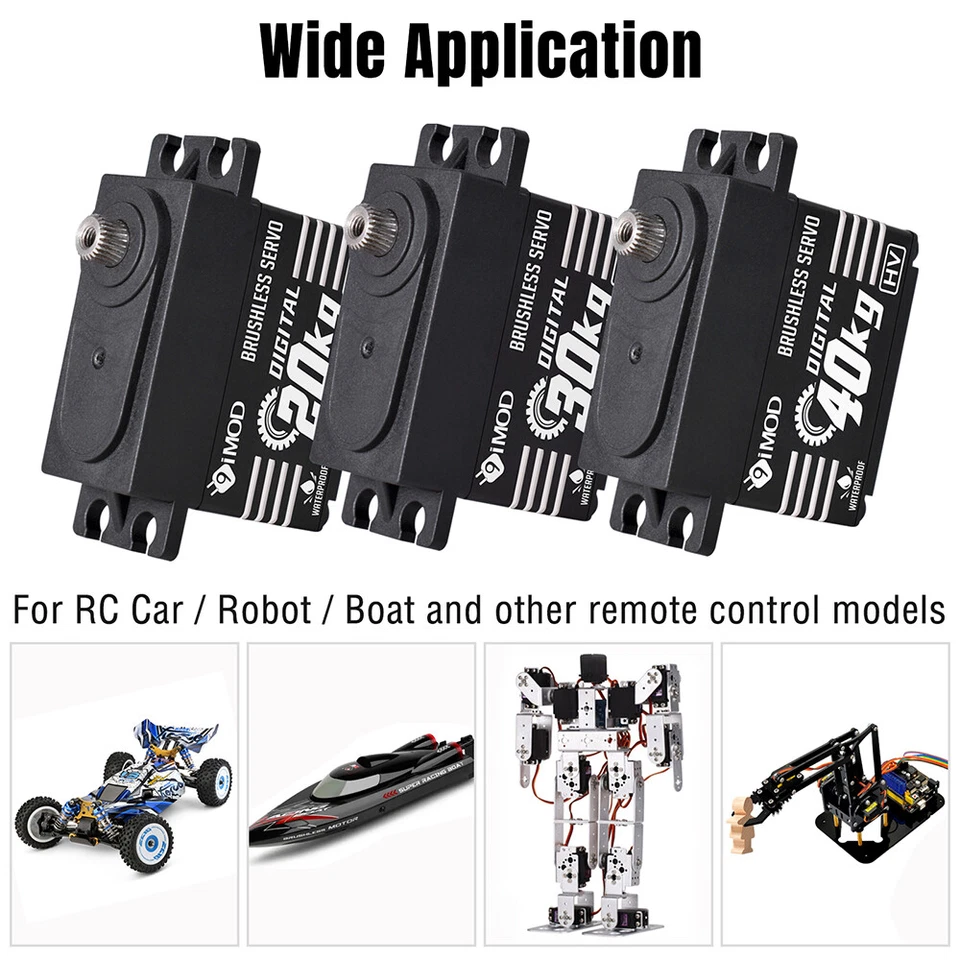 180°/270° Brushless Servo 20-40KG Waterproof Metal Gear HV Servo for RC Car Boot - Bild 4 von 4
