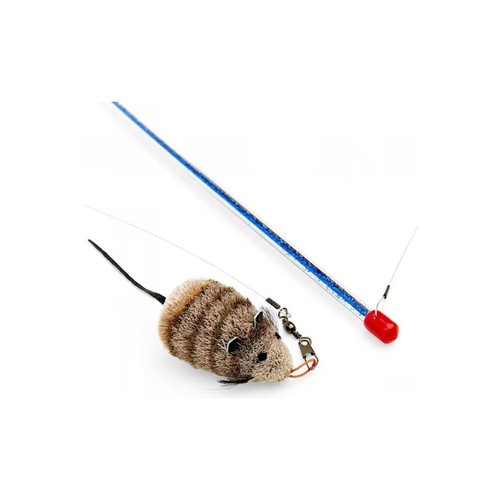 Go Cat Cat Catcher Teaser Wand with Mouse Cat Toy - Picture 2 of 6