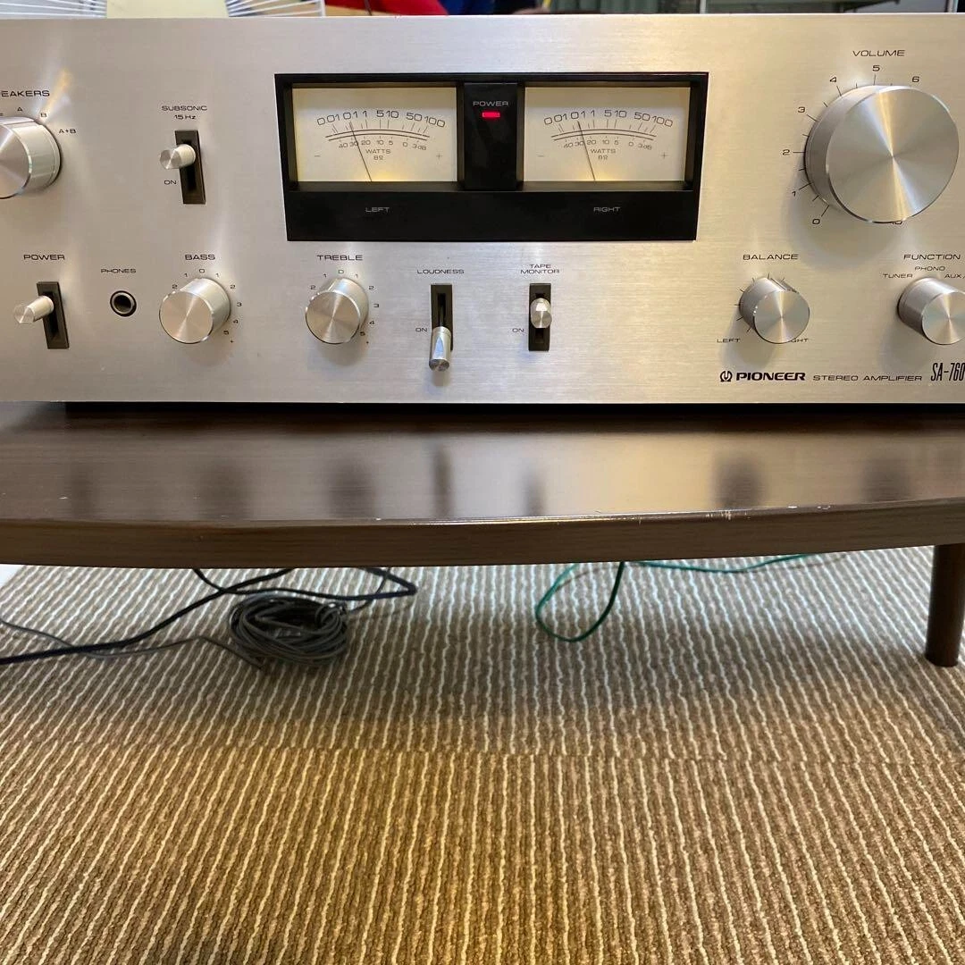 Pioneer SA-7600II Integrated Amplifier Good Condition From Japan (Silver)