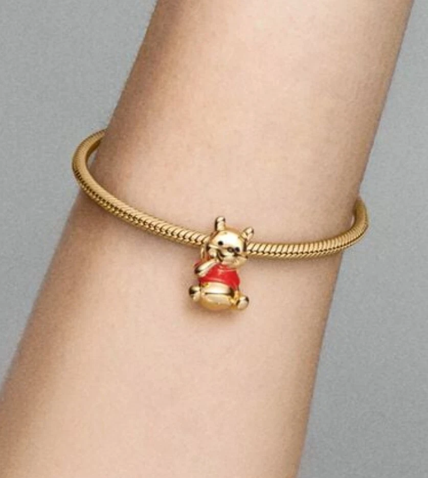 Pandora Disney Winnie Puuh Bär 14K Vergoldet Charm Anhänger  - Bild 4 von 4