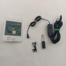 Pearstone Omni Lavalier Microphone With In-Line On And Off Switch - Black