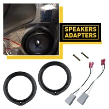 6.5" Car Stereo Door Speaker Mount Plates + Wire Harness For Honda Civic 06-19 A