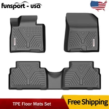 3D Floor Mats For 2019 2020 Hyundai Santa Fe All Weather TPE Rubber Floor Liner