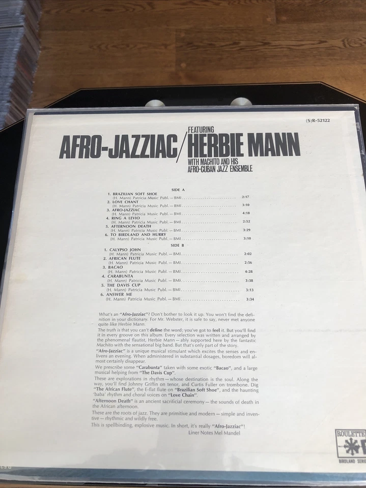 Mint- Herbie Mann Afro Jazz Roulette Records Stereo LP Foto 2 de 4