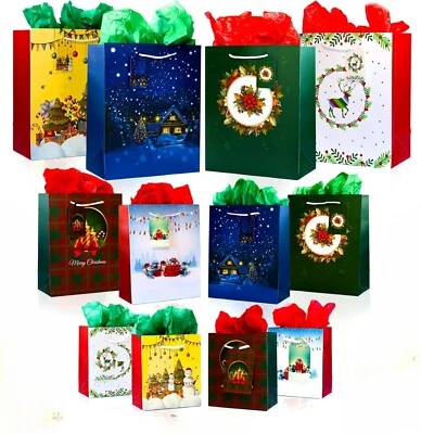 NIMU Christmas Gift Bags With Handles Kids 3 sizes TOP QUALITY! SALE!