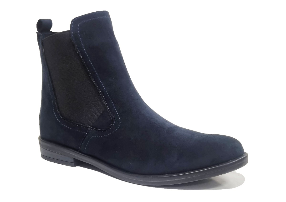 Marco Tozzi Faux Suede Chelsea Boots Navy Women's Ankle Boots Size 
