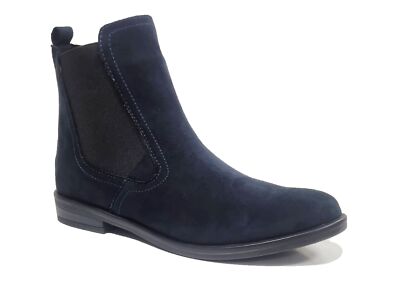 Marco Tozzi Faux Suede Chelsea Boots Navy Women's Ankle Boots Size  UK