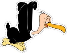 Beaky Buzzard Cartoon Sticker Decal