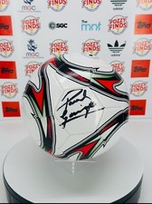 Signed Paul Gascoigne White Football (Black & Red Design) With COA