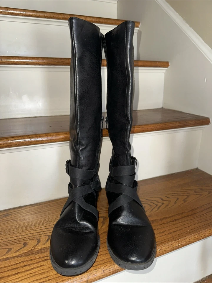 Ботинки на коленях RAMPAGE Isadora на боковой молнии серебристые блестящие и черные 4 БЛАГОТВОРИТЕЛЬНЫЕ ❤️310 - Изображение 2 из 4