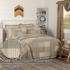 Sawyer Mill Charcoal Quilt Accessories Country Farmhouse Patchwork VHC Brands