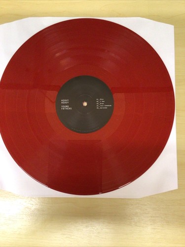SIGNED-YOUNG FATHERS-HEAVY HEAVY-LP RED VINYL+LARGE POSTER-AUTOGRAPHED SLEEVE-MU - Picture 8 of 12