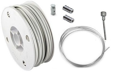 Lot De 6m Gaine Blanche + 5 Câbles Pour Mobylette Motobécane - Neuf Générique