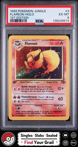 Flareon (1st Edition) graded PSA 6 for sale on eBay