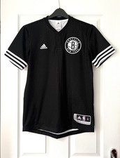 Adidas Brooklyn Nets NBA Climacool Basketball Trikot schwarz weiß Herren Small "