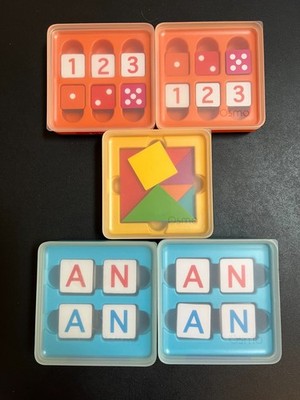 Osmo Game Piece Lot Numbers Tangram Words Educational Learning Tiles 5 Cases