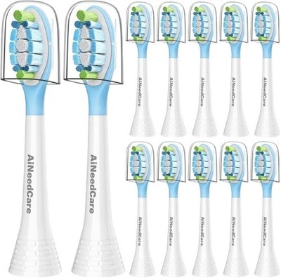 12 Pack Toothbrush Replacement Heads for Philips Sonicare, Electric Brush Heads