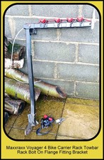 MaxxRaxx Voyager 4 Bike Carrier Rack Towbar Rack Bolt On Flange Fitting Bracket