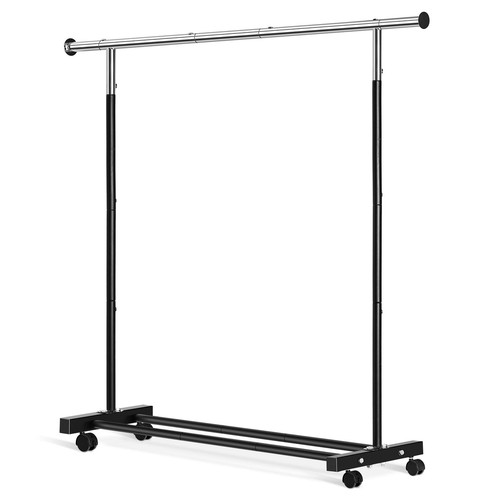 Clothing Rack, 55.51 Inch Heavy Duty Clothes Rack Rolling Garment Rack with W...