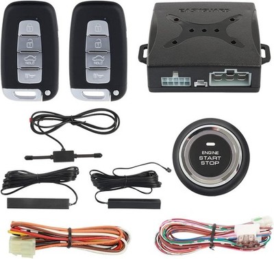PKE Car Alarm System Proximity Lock Unlock Push Button Start 